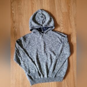 Gray Hooded Kids Sweater